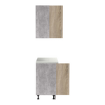 Σύνθεση Κουζίνας Festa i Pakoworld Μελαμίνη σε Sonoma Απόχρωση 100x60x85εκ