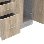 Σύνθεση Κουζίνας Festa i Pakoworld Μελαμίνη σε Sonoma Απόχρωση 100x60x85εκ