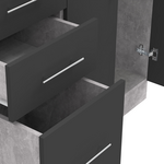 Σύνθεση Κουζίνας Festa i Pakoworld Μελαμίνη σε Ανθρακί με Sonoma Απόχρωση 100x60x85εκ