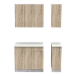 Σύνθεση Κουζίνας Festa ii Pakoworld Μελαμίνη σε Sonoma Απόχρωση 120x60x85εκ