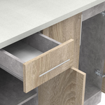 Σύνθεση Κουζίνας Festa ii Pakoworld Μελαμίνη σε Sonoma Απόχρωση 120x60x85εκ