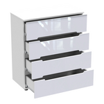 Συρταριέρα Afina Pakoworld mdf σε Λευκή Glossy Απόχρωση 90x44x101εκ