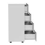 Συρταριέρα Afina Pakoworld mdf σε Λευκή Glossy Απόχρωση 90x44x101εκ