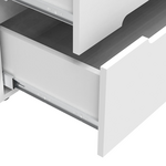 Συρταριέρα Afina Pakoworld mdf σε Λευκή Glossy Απόχρωση 90x44x101εκ