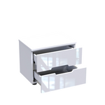 Κομοδίνο Afina Pakoworld mdf σε Λευκή Glossy Απόχρωση 50x35x41εκ
