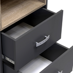 Ντουλάπα Toscana Pakoworld σε Ανθρακί Απόχρωση 50x42x222.5εκ