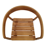 Πολυθρόνα Noody Pakoworld Teak Ξύλο σε Φυσική Απόχρωση 62x55x75εκ