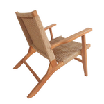 Πολυθρόνα Crosy Pakoworld Teak Ξύλο σε Φυσική Απόχρωση 71x81x75εκ