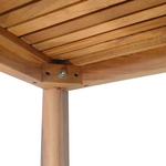 Τραπέζι Παραλίας Poly Pakoworld Teak Ξύλο σε Φυσική Απόχρωση 35x35x30εκ