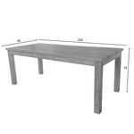 Τραπέζι Wooly Pakoworld Teak Ξύλο σε Φυσική Απόχρωση 220x90x75εκ