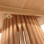 Τραπέζι Kenda Pakoworld Mindi Ξύλο σε Φυσική Απόχρωση Φ80x45εκ