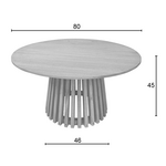 Τραπέζι Kenda Pakoworld Mindi Ξύλο σε Φυσική Απόχρωση Φ80x45εκ