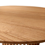 Τραπέζι Kenda Pakoworld Mindi Ξύλο σε Φυσική Απόχρωση Φ100x45εκ