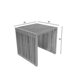 Βοηθητικό Τραπέζι Saimon Pakoworld  Teak Ξύλο σε Φυσική Απόχρωση 40x40x40εκ