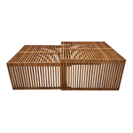 Τραπέζι Tinnie Pakoworld σετ 2τεμ Teak Ξύλο σε Φυσική Απόχρωση