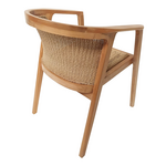 Πολυθρόνα Granny Pakoworld Teak Wood και Συνθετικό Σχοινί σε Φυσική Απόχρωση 60x60x82εκ