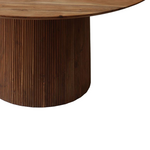 Τραπέζι Σαλονιού Canicule Pakoworld Μασίφ Ξύλο Ακακίας σε Φυσική Απόχρωση Φ150x75εκ