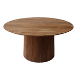 Τραπέζι Σαλονιού Canicule Pakoworld Μασίφ Ξύλο Ακακίας σε Φυσική Απόχρωση Φ150x75εκ