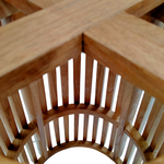 Βάση Τραπεζιού Μπαρ Galy Pakoworld Mindi Ξύλο σε Φυσική Απόχρωση Φ60x90εκ