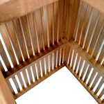 Βάση Τραπεζιού Μπαρ Darius Pakoworld Mindi Ξύλο σε Φυσική Απόχρωση 60x60x90εκ