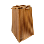 Βάση Τραπεζιού Μπαρ Darius Pakoworld Mindi Ξύλο σε Φυσική Απόχρωση 60x60x90εκ