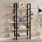 Βιβλιοθήκη Esthon Pakoworld Φυσικό-Μαύρο Μέταλλο 120x28x180εκ