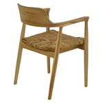 Πολυθρόνα Denverone Pakoworld Φυσικό Teak Ξύλο-Banana Σχοινί 57x54x79εκ