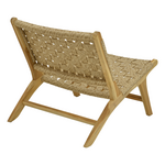 Καρέκλα Foldere Pakoworld Φυσικό Teak Ξύλο-Σχοινί 65x78x68εκ