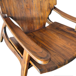 Πολυθρόνα Brazin Pakoworld Καρυδί Teak Ξύλο 72x71x77εκ