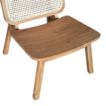Καρέκλα Viborg Pakoworld Φυσικό Teak Ξύλο-Φυσικό Rattan 60x75x87εκ