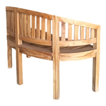 Παγκάκι Διθέσιο Coren Pakoworld Φυσικό Teak Ξύλο 130x61x87εκ