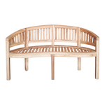 Παγκάκι Τριθέσιο Coren Pakoworld Φυσικό Teak Ξύλο 150x61x87εκ