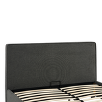 Κρεβάτι Διπλό Bedka Pakoworld Ύφασμα Ανθρακί 160x200εκ