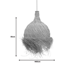 Φωτιστικό Οροφής Cazin i Inart Mendong σε Φυσική Απόχρωση Φ80x85εκ