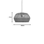 Φωτιστικό Οροφής Fose Inart Mendong σε Φυσική Απόχρωση Φ50x27εκ