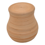 Σκαμπό Bulaten Inart Rattan σε Φυσική Απόχρωση Φ45x45εκ