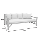 Καναπές Roziana Pakoworld Φυσικό Teak Ξύλο 210x100x80εκ