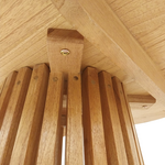 Τραπέζι Μπαρ Kenda Pakoworld Mindi Ξύλο σε Φυσική Απόχρωση Φ60x90εκ