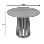 Τραπέζι Μπαρ Kenda Pakoworld Mindi Ξύλο σε Φυσική Απόχρωση Φ60x90εκ