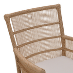 Πολυθρόνα Inca Pakoworld  Teak Ξύλο και pe Σχοινί σε Φυσική-Μπεζ Απόχρωση με Μαξιλάρι 60x61x90εκ