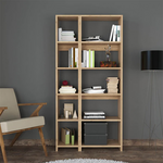 Βιβλιοθήκη Alkathi Pakoworld σε oak Απόχρωση 77x22x160εκ