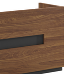 Γραφείο Reception Oscar Pakoworld Καρυδί-Ανθρακί 180x65x76εκ