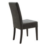 Καρέκλα Ditta Pakoworld Ανθρακί Ύφασμα - Πόδια Ξύλο Μασίφ Wenge