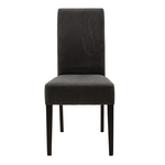 Καρέκλα Ditta Pakoworld Ανθρακί Ύφασμα - Πόδια Ξύλο Μασίφ Wenge