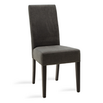 Καρέκλα Ditta Pakoworld Ανθρακί Ύφασμα - Πόδια Ξύλο Μασίφ Wenge