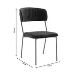 Καρέκλα Livio Pakoworld Βελούδο Μπορντό-Χρυσό Πόδι