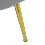 Πολυθρόνα Daimon Pakoworld Βελούδο Γκρι-Χρυσό 79x74x78εκ