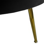 Καναπές 2θέσιος Daimon Pakoworld Βελούδο Μαύρο 134x70x77εκ