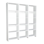 Βιβλιοθήκη Rabuku Pakoworld σε Λευκή Απόχρωση 146x22x123εκ