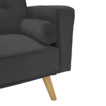 Καναπές-Κρεβάτι Success Pakoworld 3θέσιος Βελούδο Ύφασμα σε Ανθρακί Απόχρωση 190x80x84εκ